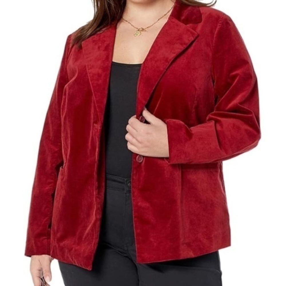 NYDJ. Tuxedo Jacket In Velveteen.‎